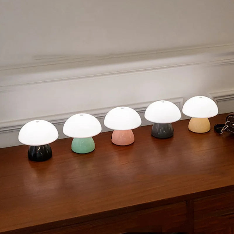 Paddestoel nachtlamp USB opladen